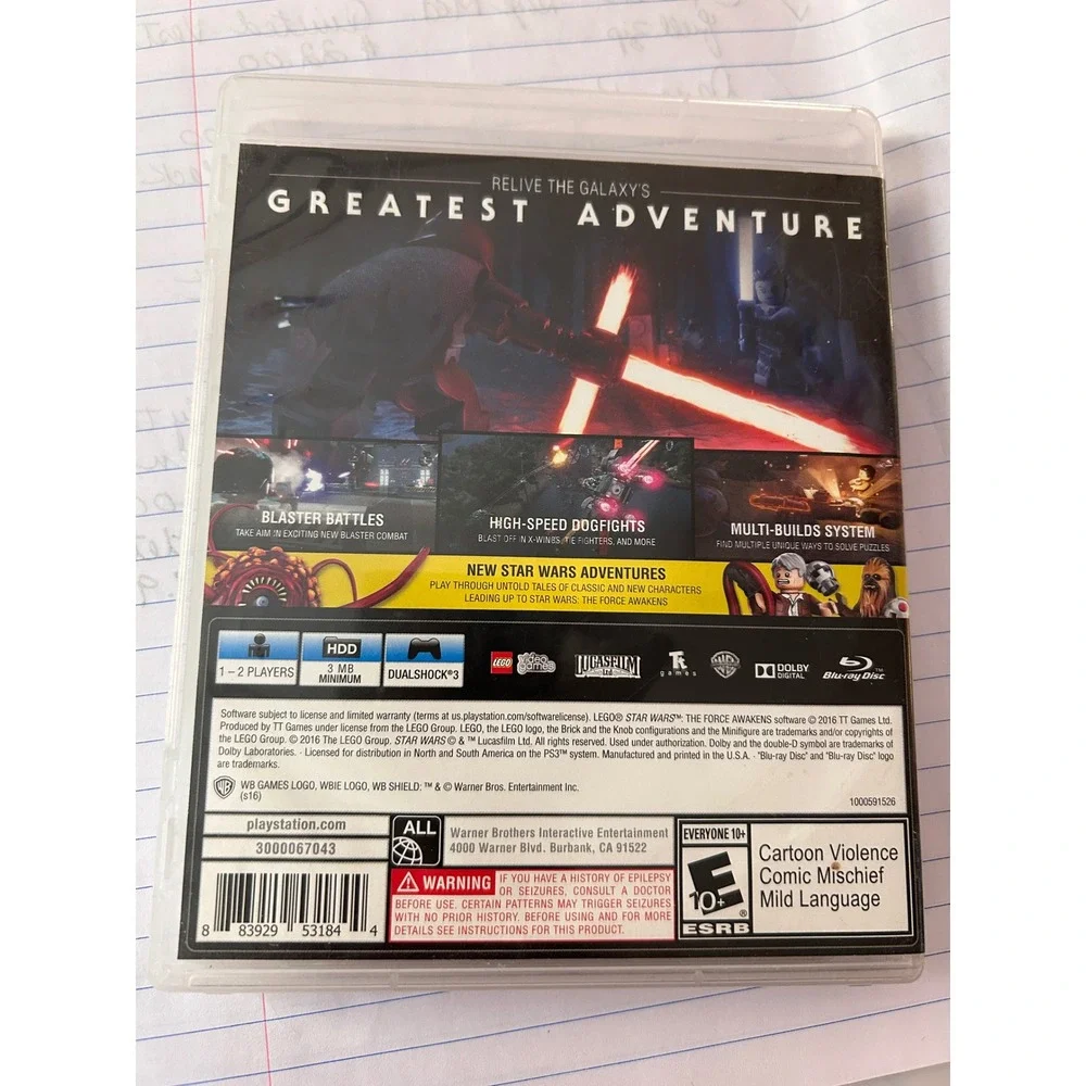 LEGO Star‎ Wars The Force Awakens PS3 Game Sony Playstation 3 Complete
